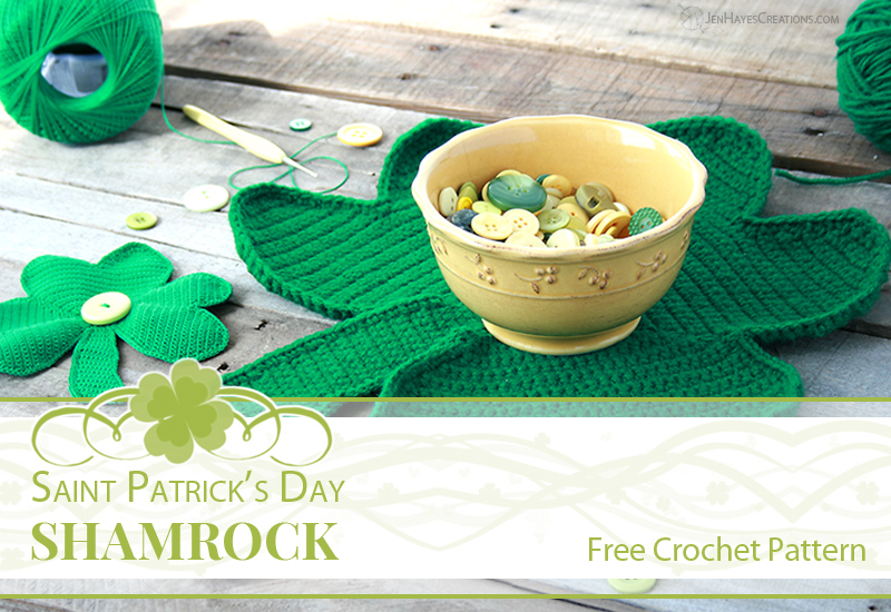 Large Crochet Shamrock
