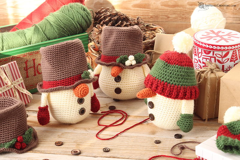 Light Me Up Snowman Hat Free Crochet Pattern - Nana's Crafty Home